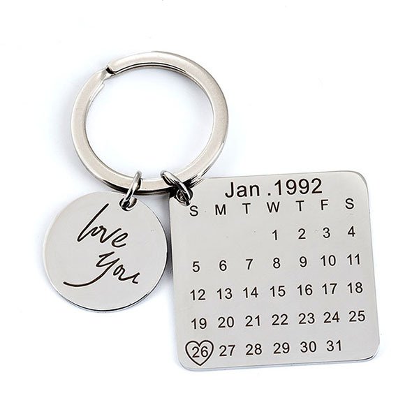 月曆金屬鑰匙圈-可訂製日期_1